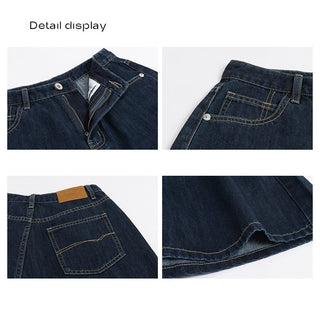 dark denim shorts