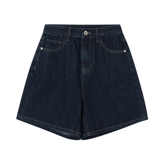 dark denim shorts