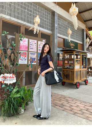 contrast cotton tee