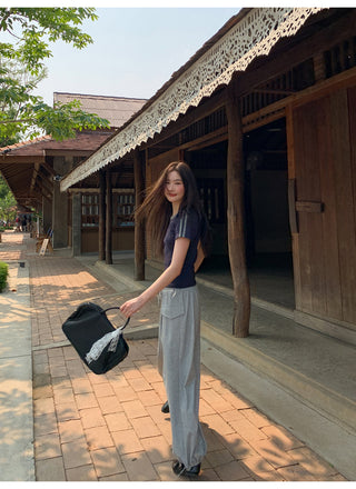 contrast cotton tee