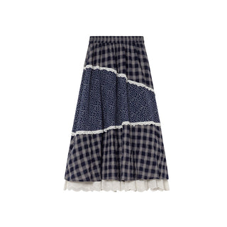 floral plaid skirt