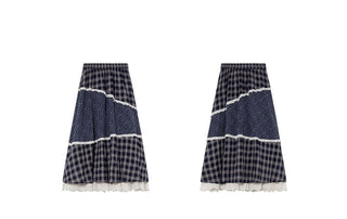 floral plaid skirt
