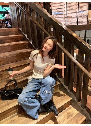 ripped wide jeans