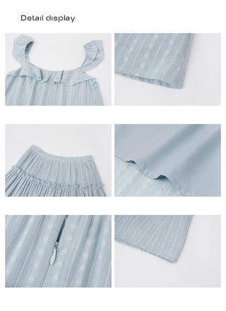 blue ruffle set