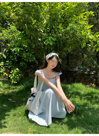 blue ruffle set