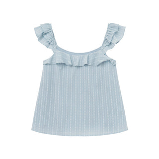 blue ruffle set