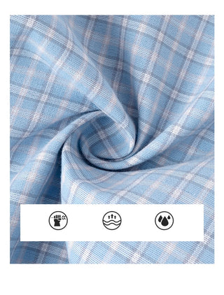 blue plaid set