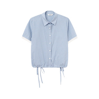 blue plaid set