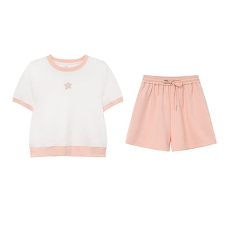 contrast shorts set