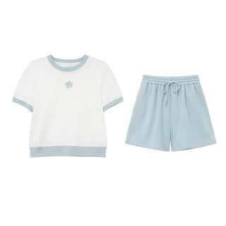 contrast shorts set