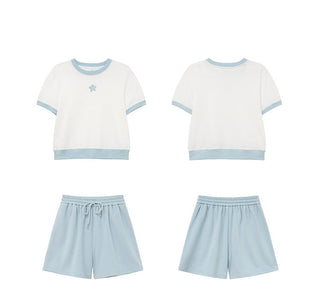 contrast shorts set
