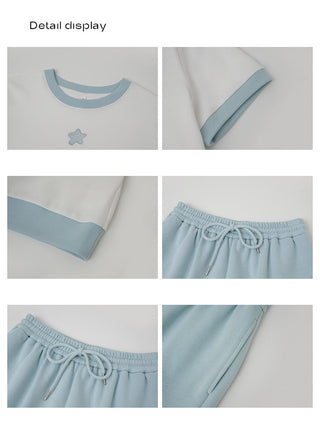 contrast shorts set