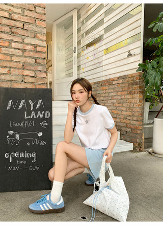 contrast shorts set