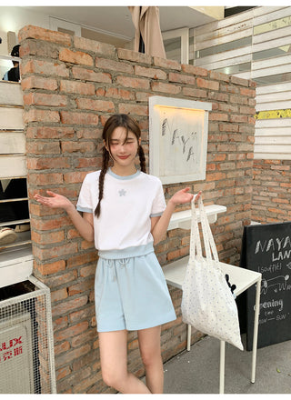 contrast shorts set