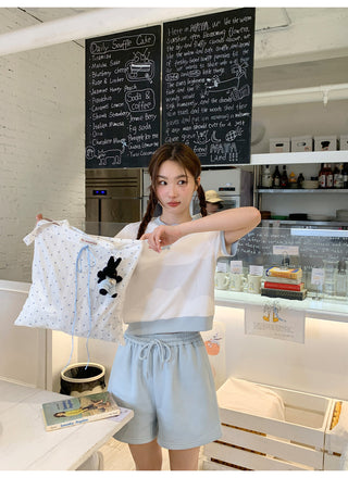 contrast shorts set