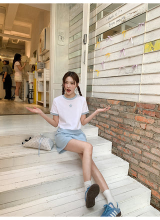 contrast shorts set