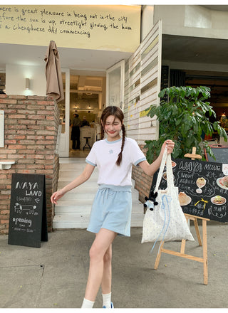contrast shorts set