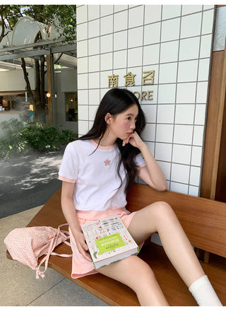 contrast shorts set