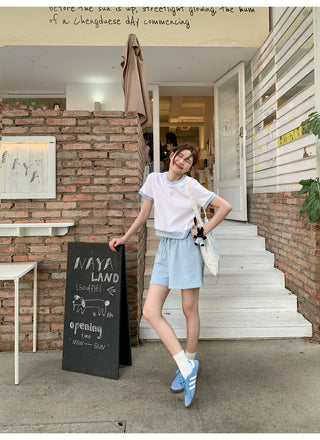 contrast shorts set