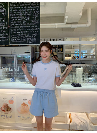 contrast shorts set