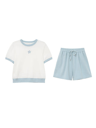 contrast shorts set