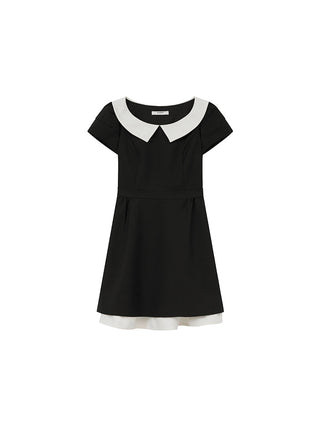 black scoop dress