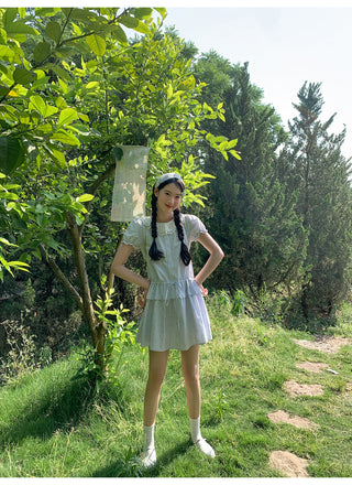 lace drawstring dress