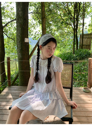 lace drawstring dress