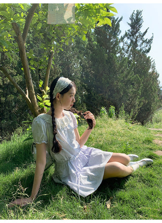lace drawstring dress
