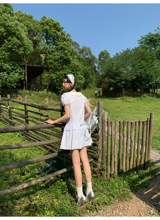 lace drawstring dress