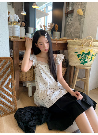 western lace blouse