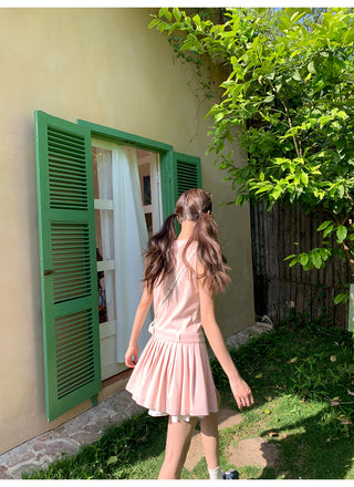 patchwork sleeveless dress