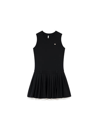 patchwork sleeveless dress