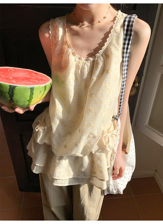 plaid camisole top