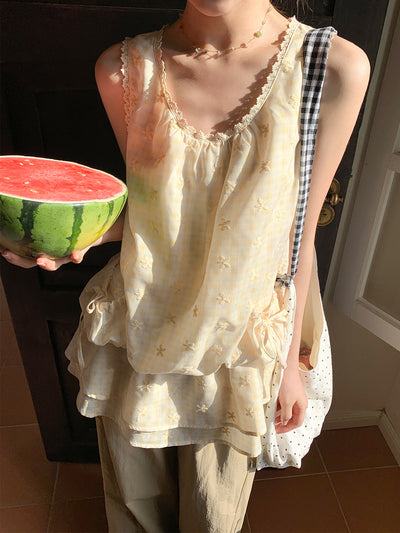 plaid camisole top