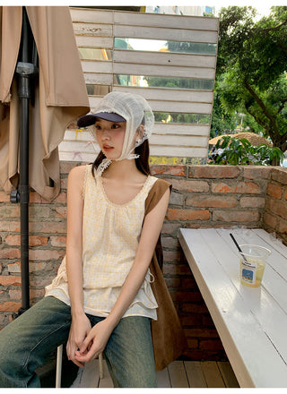plaid camisole top