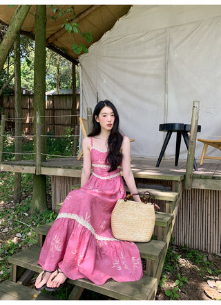 lace sling dress