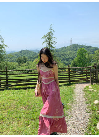 lace sling dress