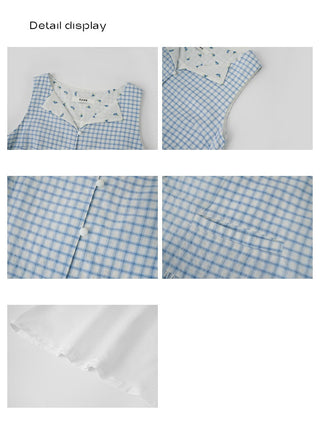 plaid sleeveless dress