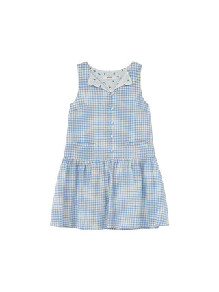 plaid sleeveless dress