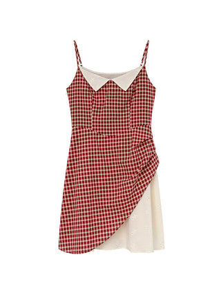 contrast gauze dress