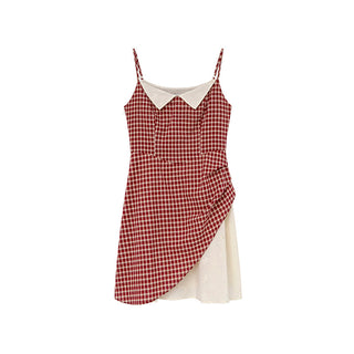 contrast gauze dress