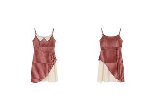 contrast gauze dress