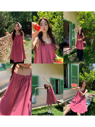bow suspender dress
