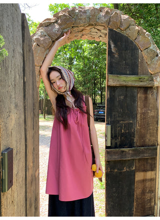 bow suspender dress