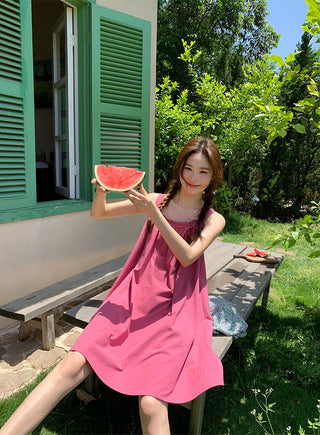 bow suspender dress