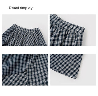 irregular plaid skirt