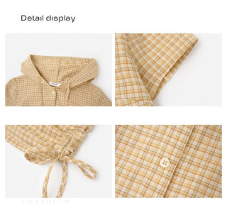 hooded plaid shirt