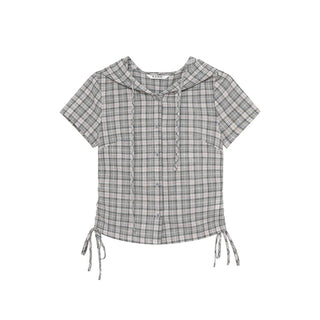 hooded plaid shirt