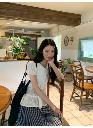 ruffled white shirt